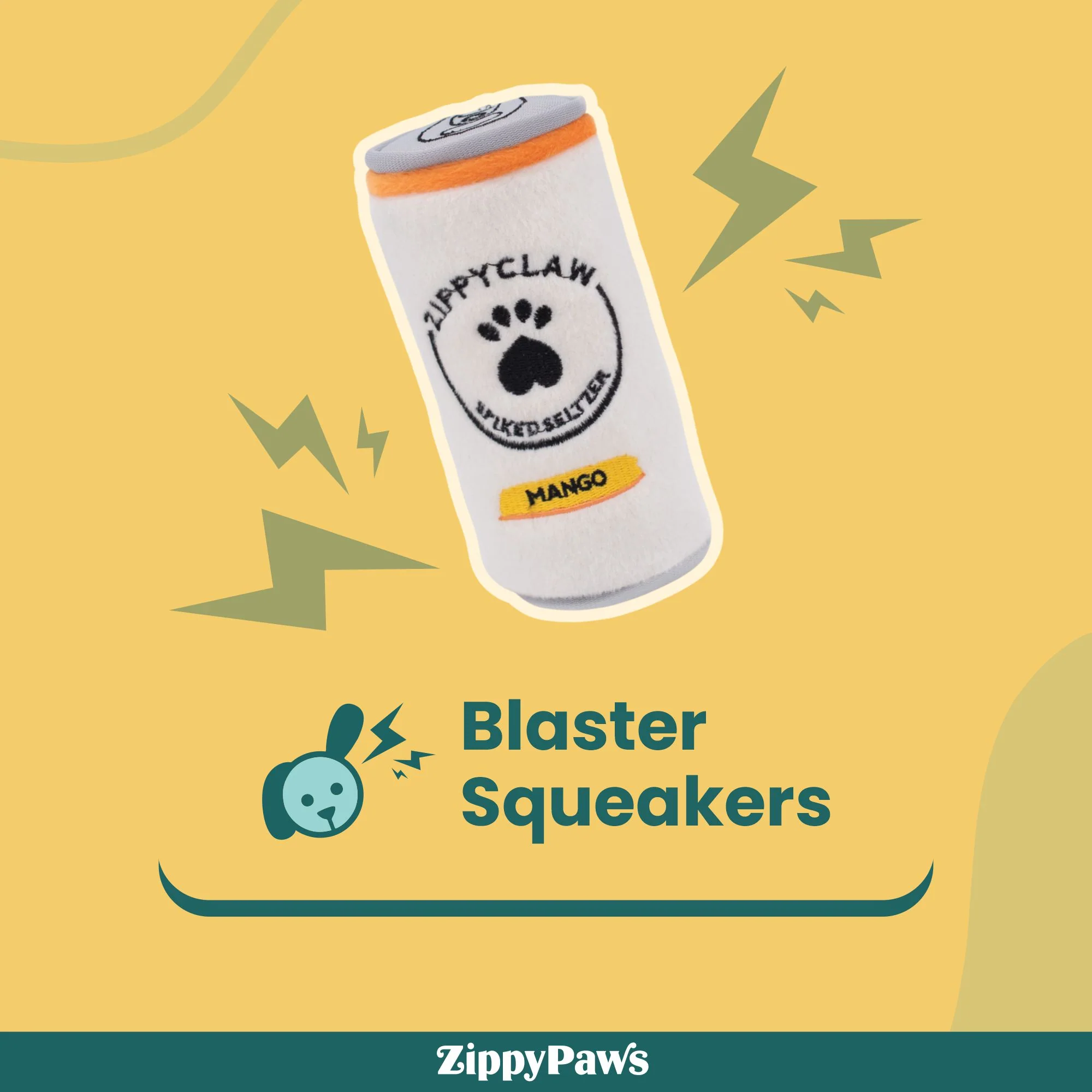 Zippy Paws Squeakie Can Zippy Claw Plush Toy for Dogs - Image 4