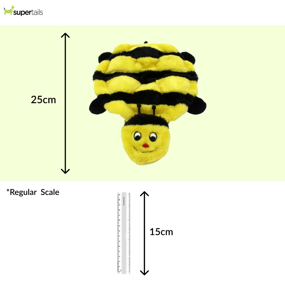 Zippy Paws Squeakie Crawler Bertie the Bee Plush Toy for Dogs - Image 2