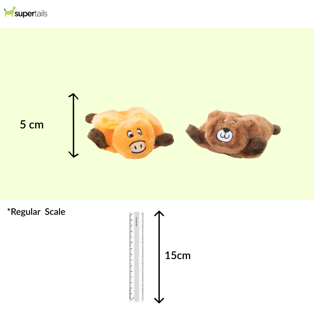 Zippy Paws Squeakie Pads Bear & Moose Plush Toy for Dogs - Image 2