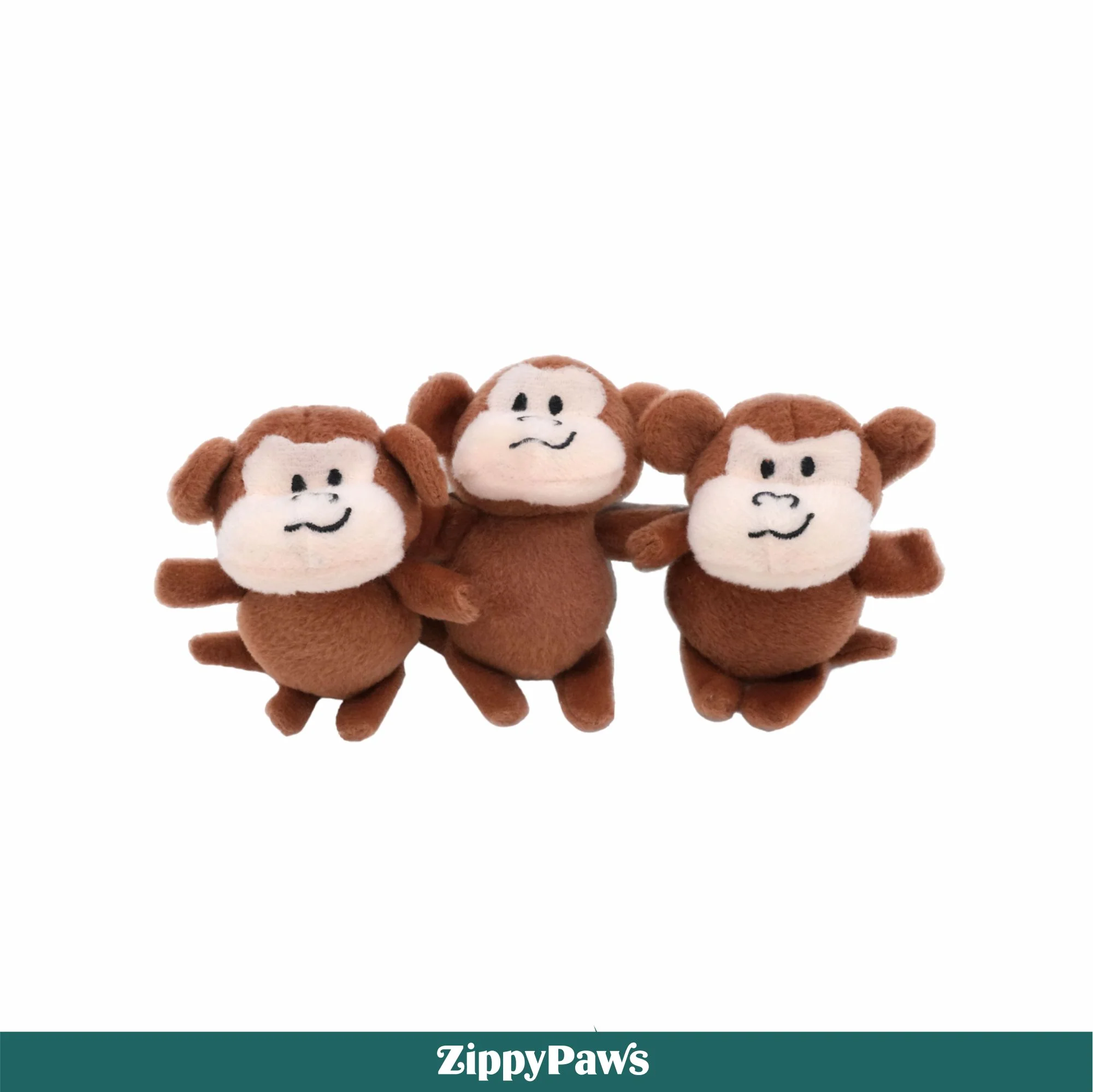 Zippy Paws Zippy Burrow Monkey 'n Banana Plush Toy for Dogs - Image 7