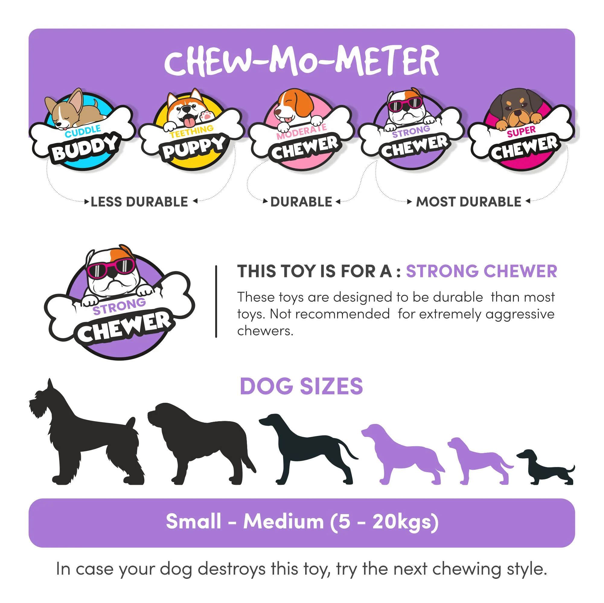 Zippy Paws ZippyTuff Waggle Ball Plush Toy for Dogs - Image 8