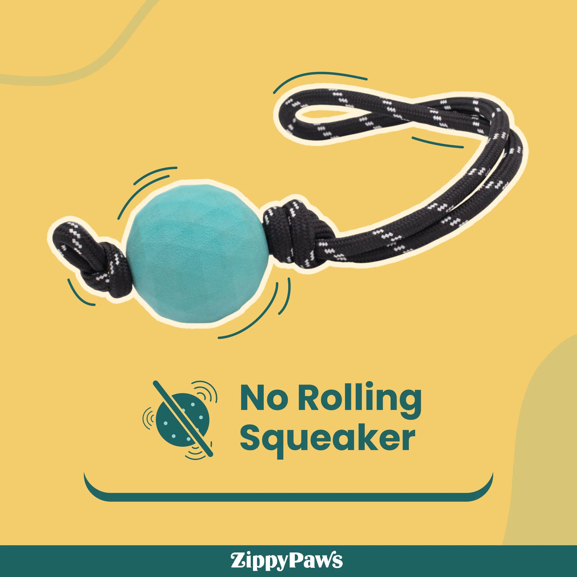 Zippy Paws ZippyTuff Waggle RopeTugz Plush Toy for Dogs - Image 4