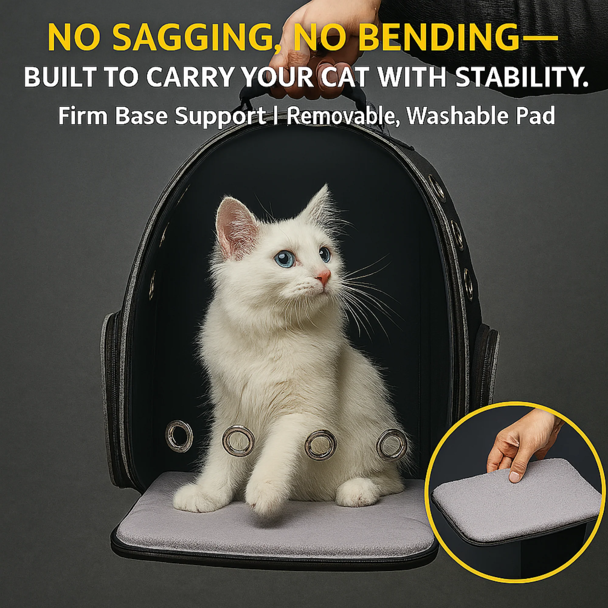 Zoivane Carrier Bag pack for Cats (Black) - Image 6