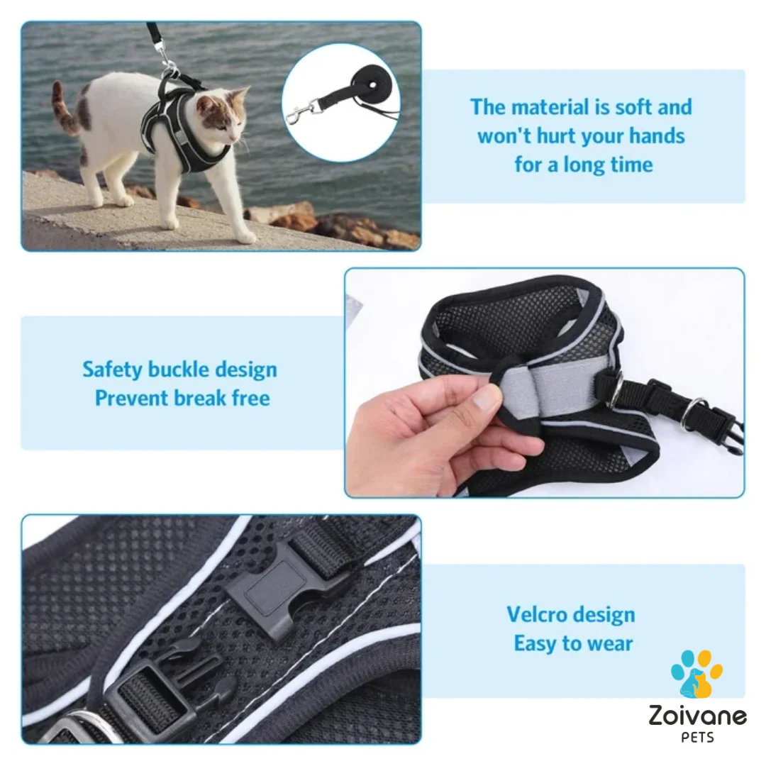 Zoivane Harness for Cats (Black) - Image 4