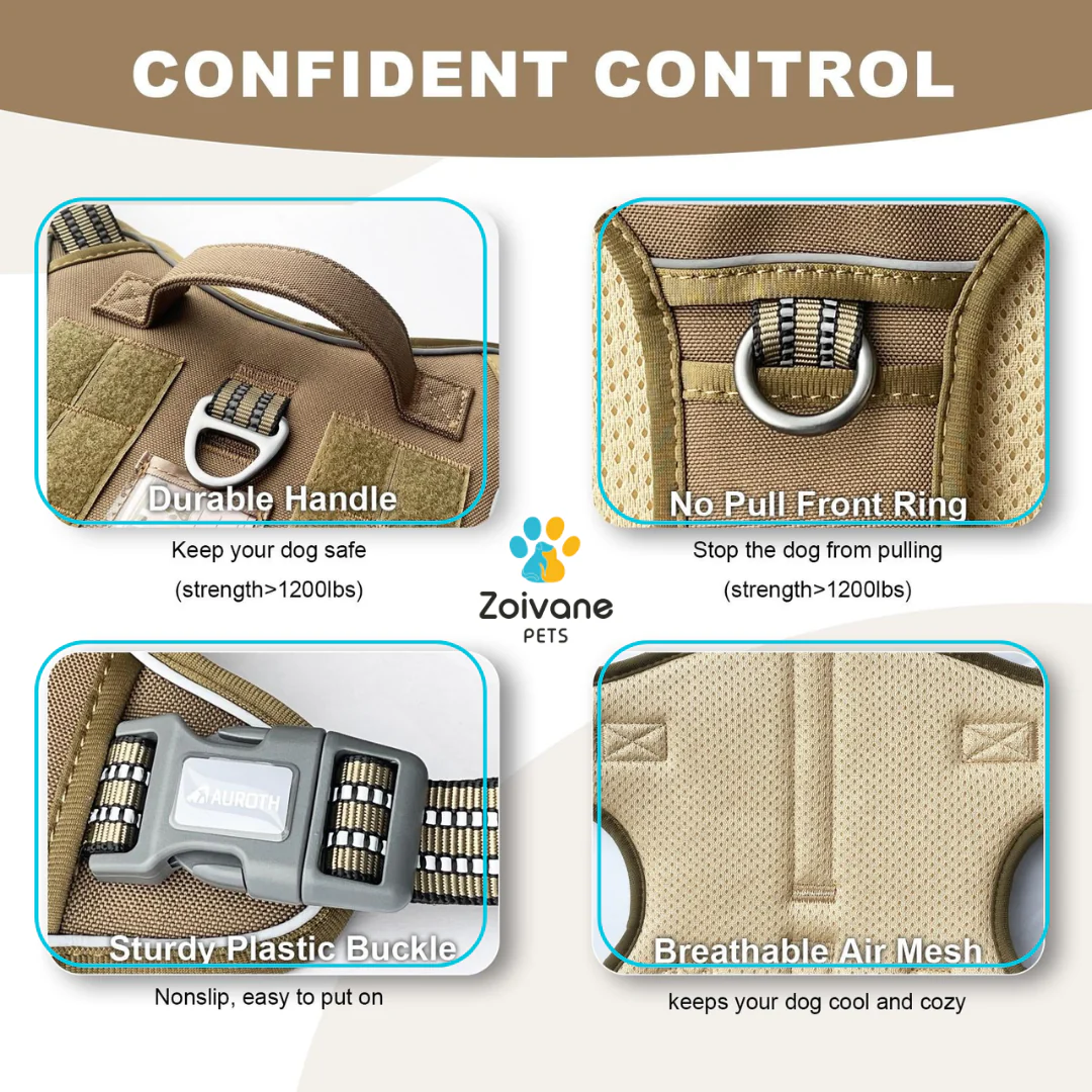 Zoivane Harness for Dogs (Khaki) - Image 3