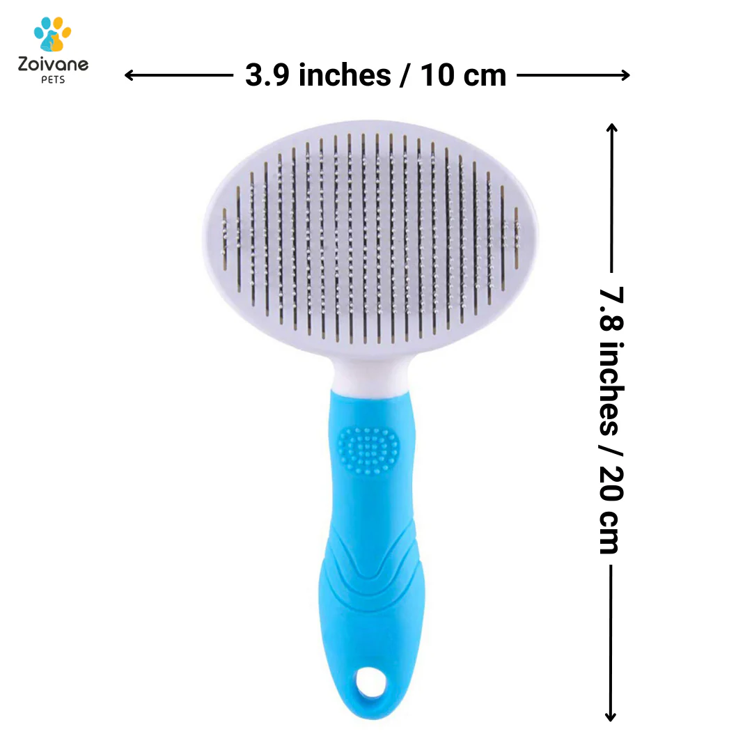 Zoivane Self Cleaning Slicker Comb for Dogs and Cats (Blue) - Image 11