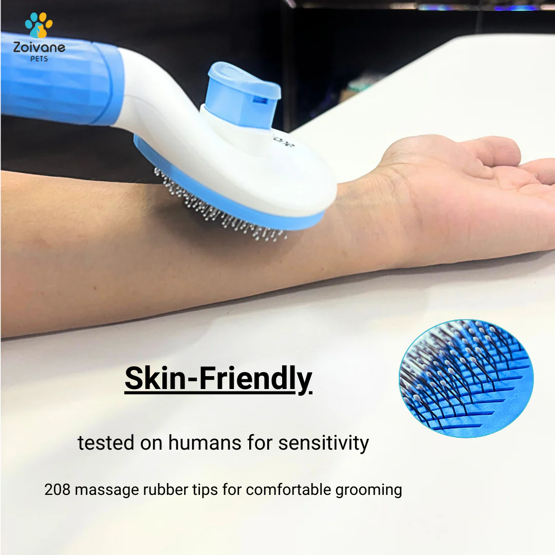 Zoivane Self Cleaning Slicker Comb for Dogs and Cats (Blue) - Image 13