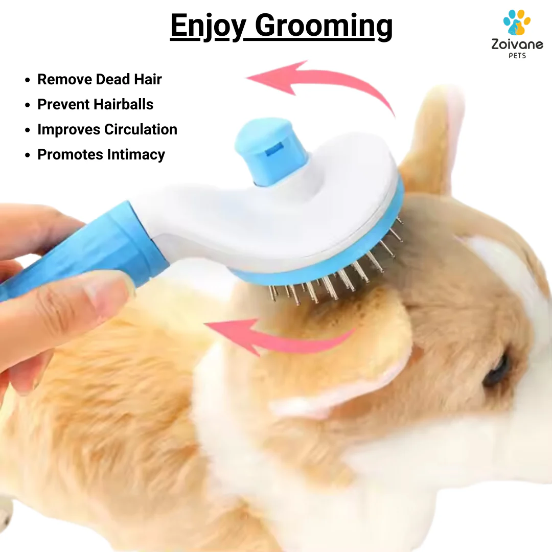 Zoivane Self Cleaning Slicker Comb for Dogs and Cats (Blue) - Image 3