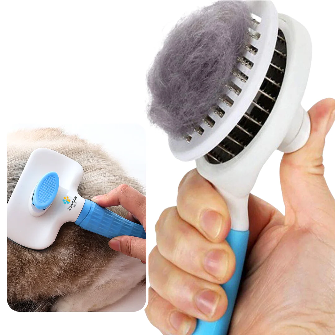 Zoivane Self Cleaning Slicker Comb for Dogs and Cats (Blue) - Image 8