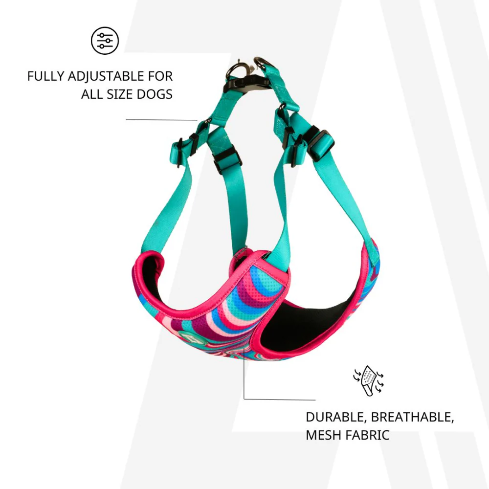Zoomiez Adjustable Fuse Printed Step in Mesh Harness for Dogs - Image 3