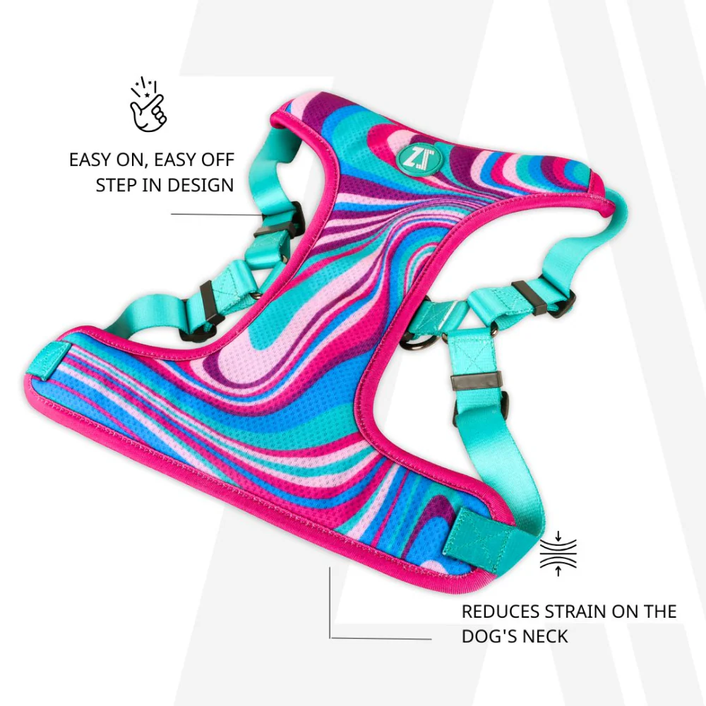 Zoomiez Adjustable Fuse Printed Step in Mesh Harness for Dogs - Image 6