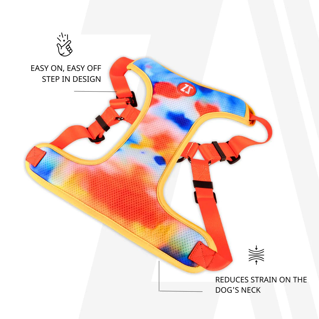 Zoomiez Adjustable Splash Printed Step in Mesh Harness for Dogs - Image 4