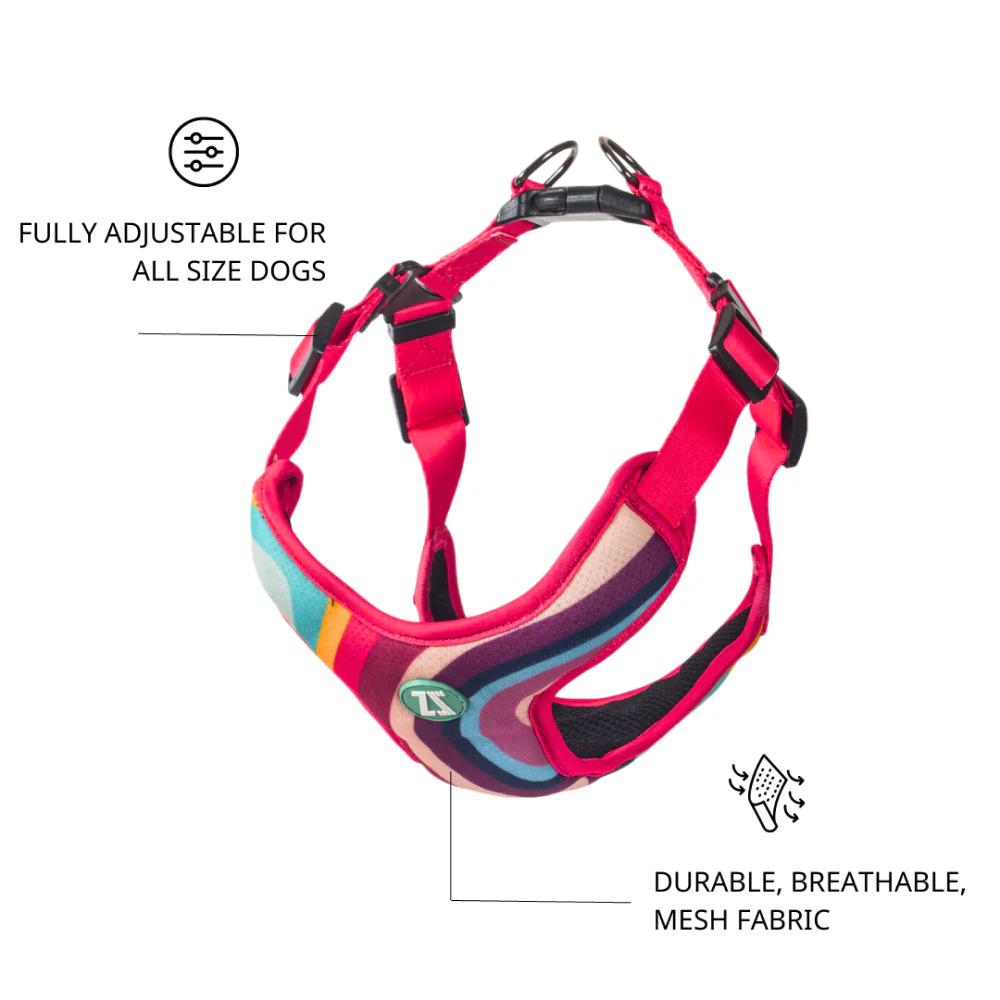Zoomiez Adjustable Swirl Printed Step in Mesh Harness for Dogs - Image 3