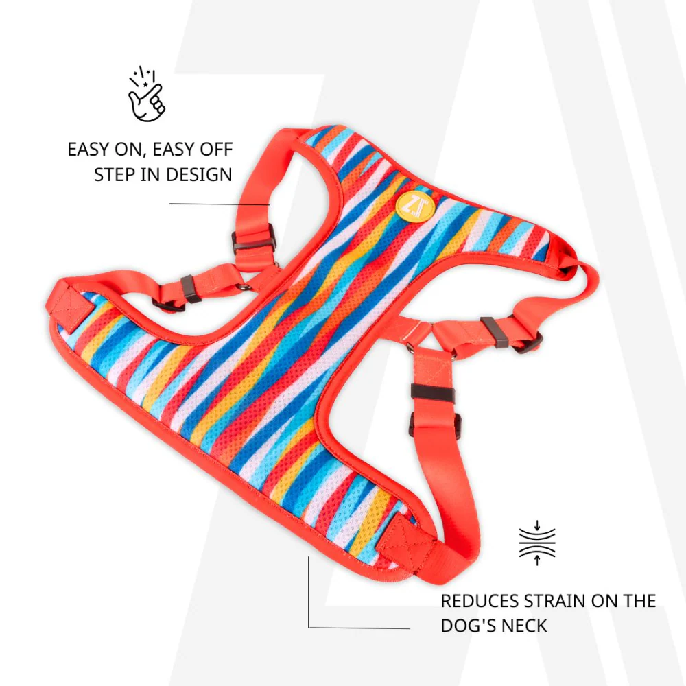 Zoomiez Adjustable Tango Printed Step in Mesh Harness for Dogs - Image 5