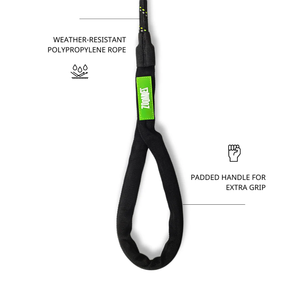 Zoomiez Tuff Rope Leash for Dogs (Black) - Image 4