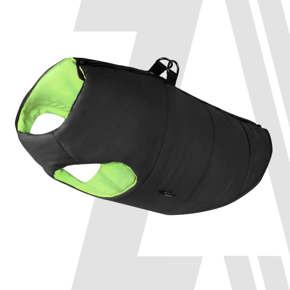 Zoomiez Ultimate Jacket With Built in Harness for Dogs (Black/Neon) - Image 6