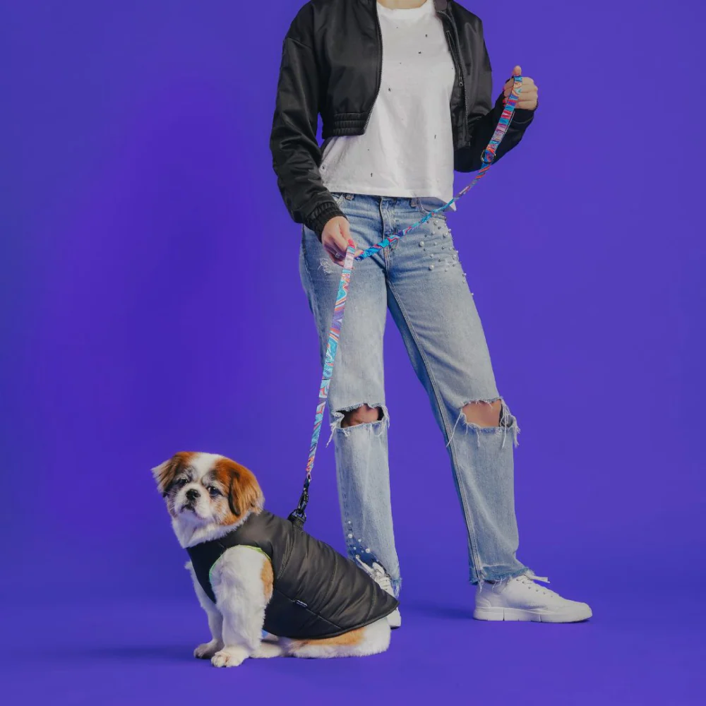 Zoomiez Ultimate Jacket With Built in Harness for Dogs (Black/Neon) - Image 7