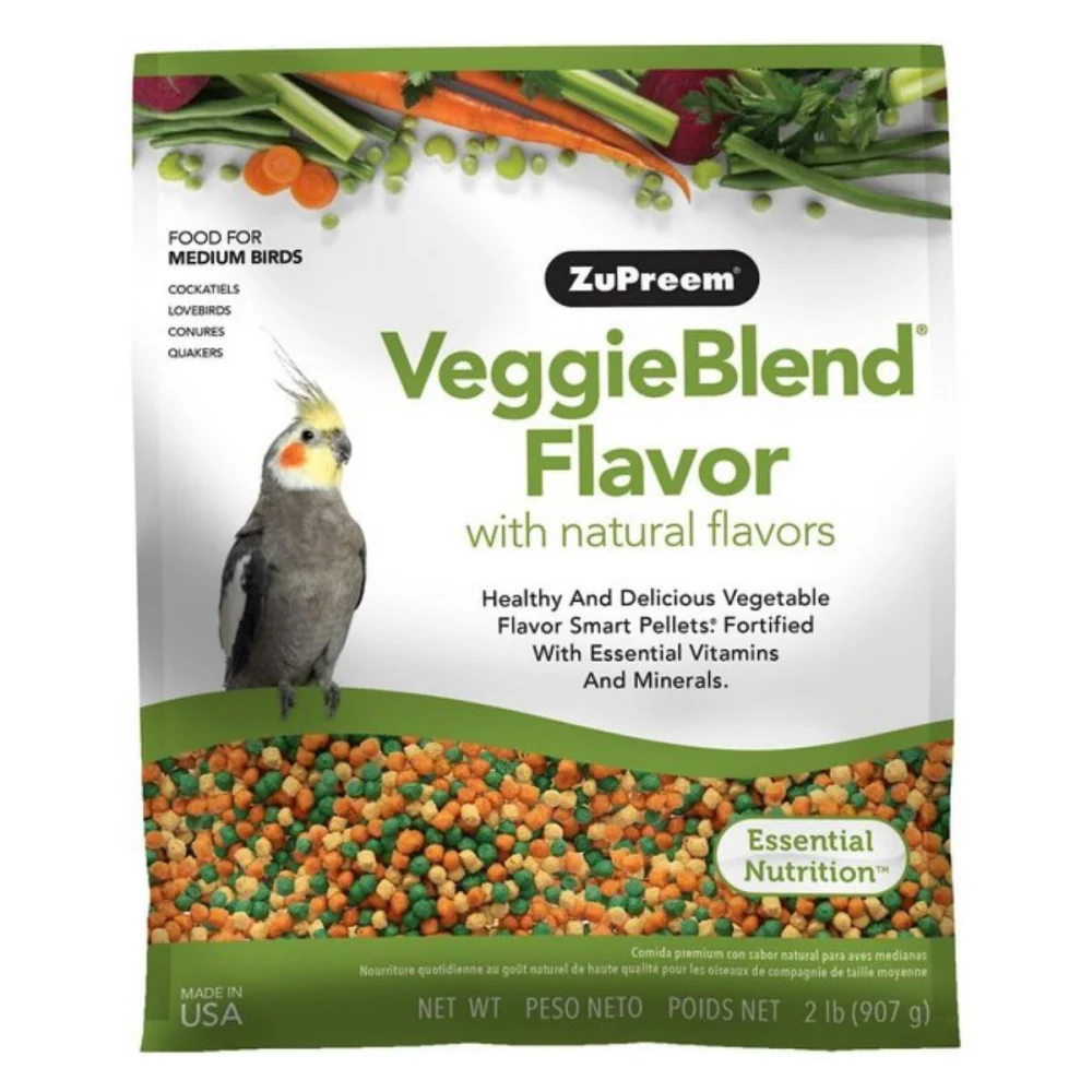 ZuPreem Bird Food VeggieBlend Flavor With Natural Flavours For Medium & Large Bird - Image 3