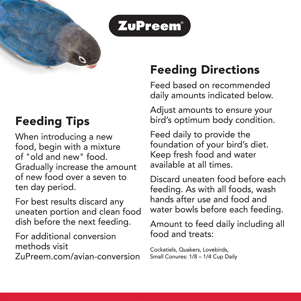 ZuPreem Fruit Blend Bird Food for Medium Birds - Image 4