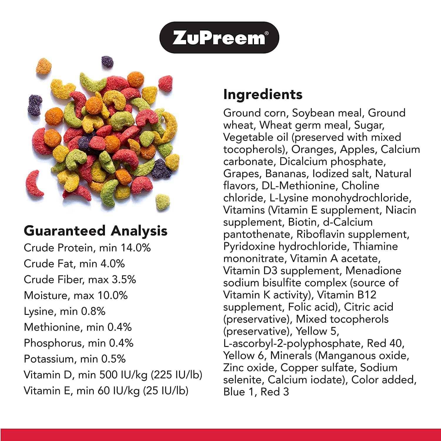 ZuPreem Fruit Blend Bird Food for Parrots and Conures - Image 5