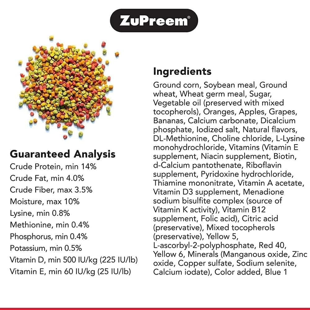 ZuPreem Fruit Blend Bird Food for Small Birds - Image 6