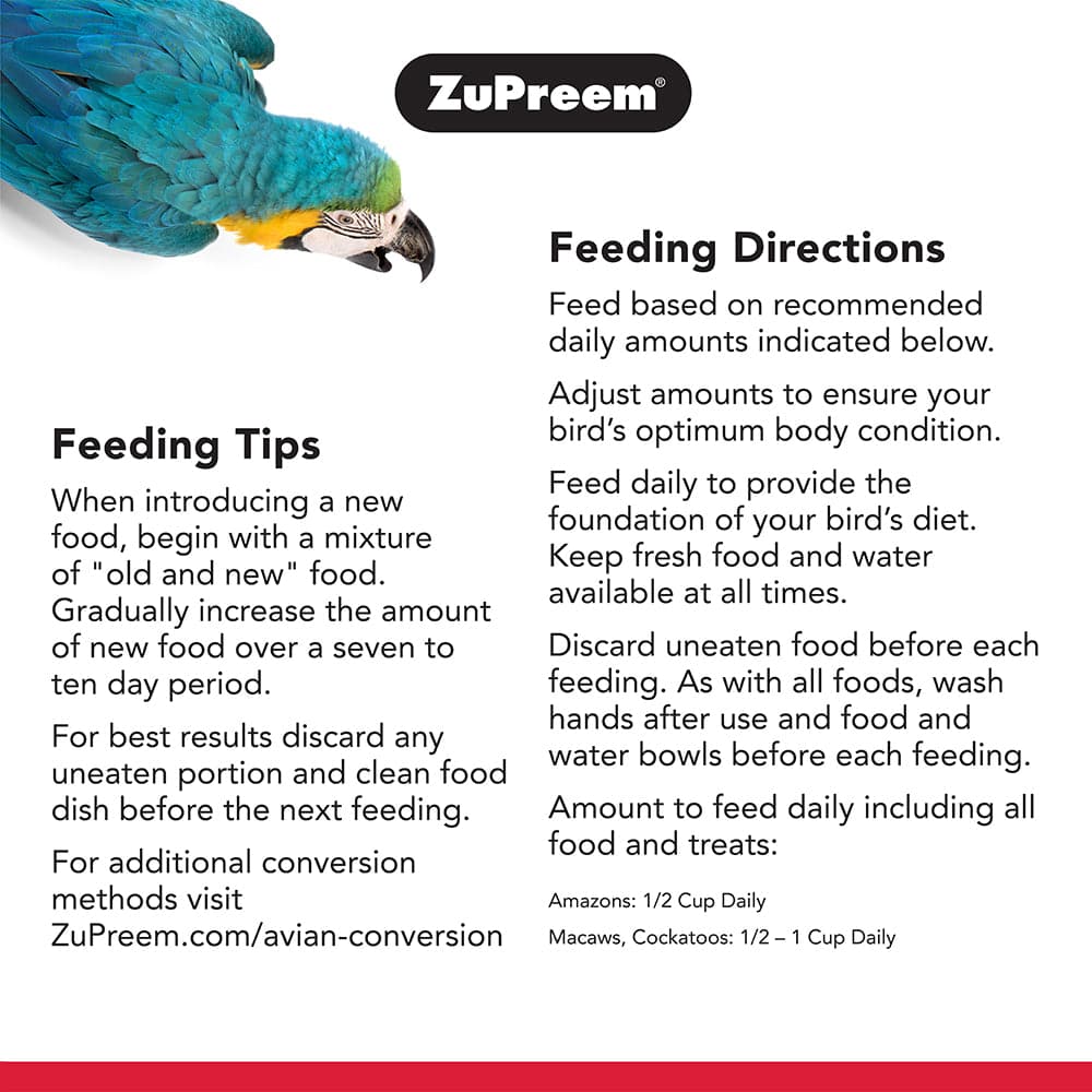 ZuPreem FruitBlend Flavor with Natural Flavors Avian Diets Large Bird Food - Image 4