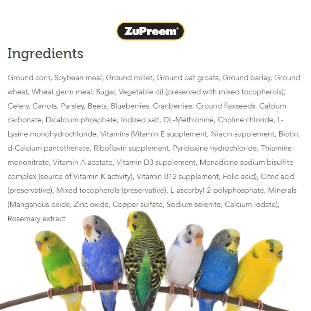 ZuPreem NutBlend Flavor With Natural Nut Flavour Medium Bird Food - Image 2