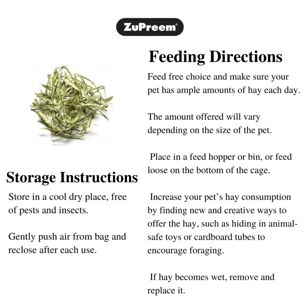Zupreem Timothy Naturals Premium Timothy Hay for Small Animals - Image 2
