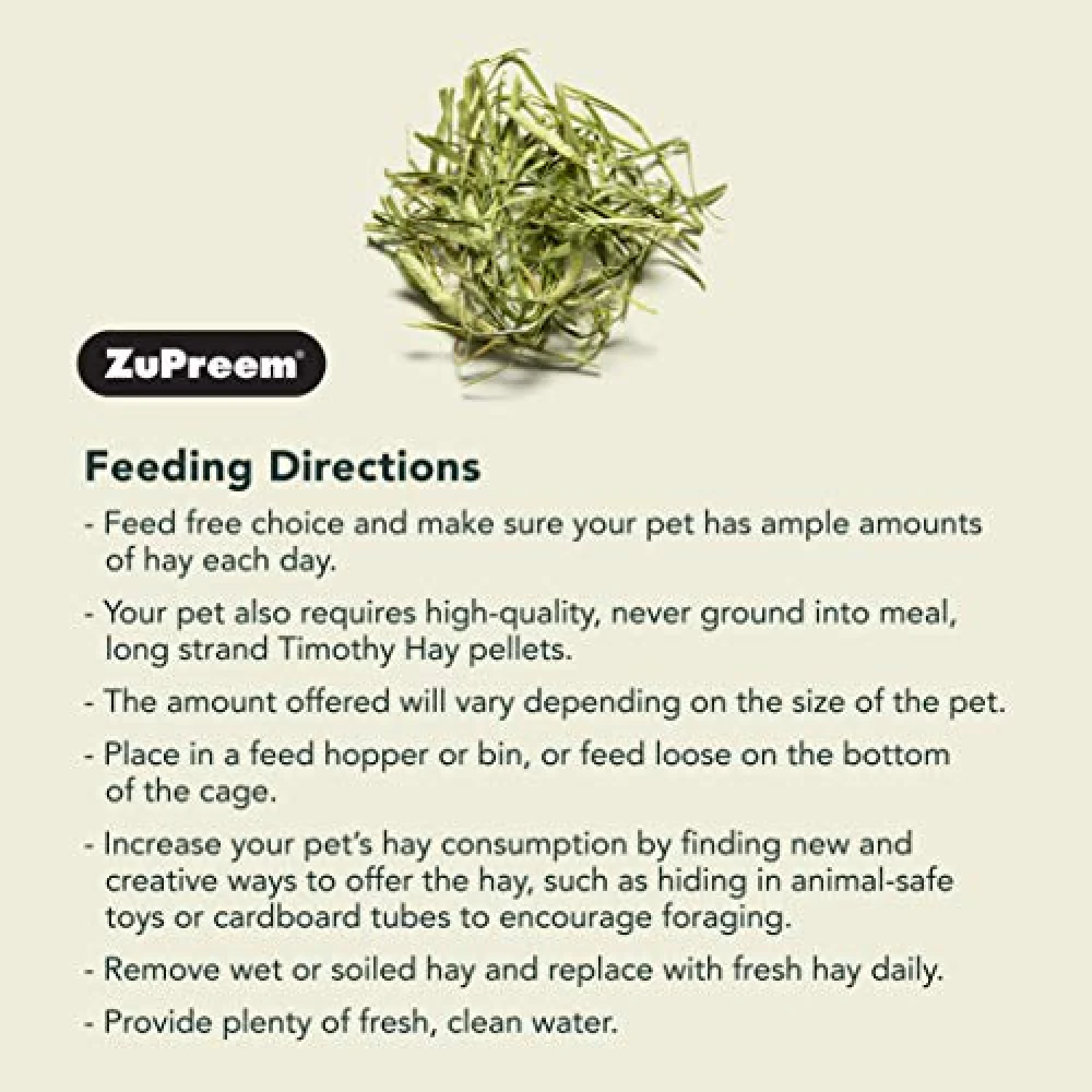 Zupreem Timothy Naturals Premium Timothy Hay for Small Animals - Image 3